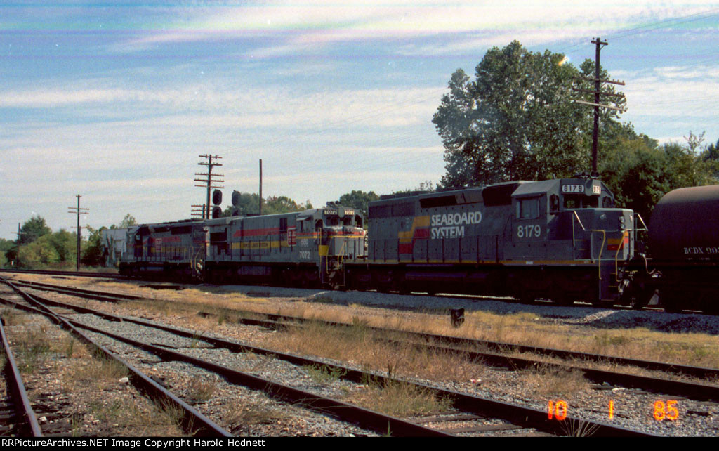 SBD 8054, 7072, & 8179 lead a train northbound